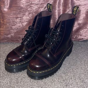 Dr Martens Sinclair Platform Boots in Arcadia Red Size 9